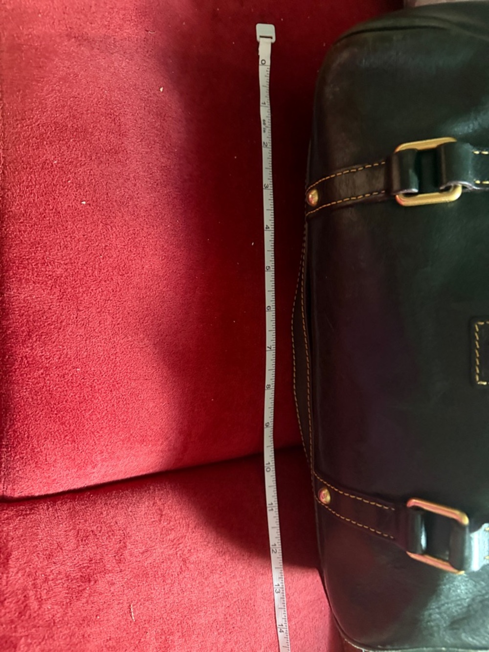 Dooney & Burke Flortine Leather, dark teal beautiful statement piece. - Picture 5 of 9